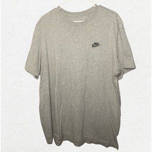 🆕 Nike Gray Logo-Embroidered Jersey Shirt